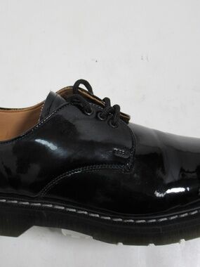 Solovair Unisex Black Vegan Hi-Shine Gibson Shoes 8 US M / 9 US W / 7 UK